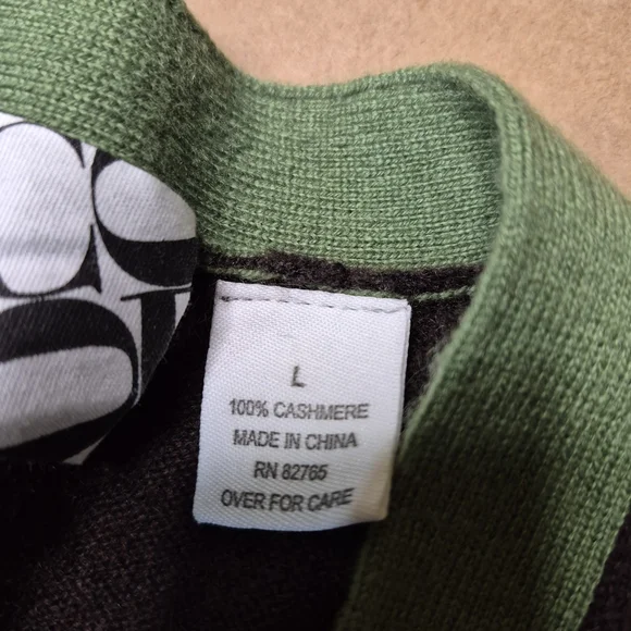 Barneys New York Brown Cardigan with Green and Gray Details - Picture 10 of 10